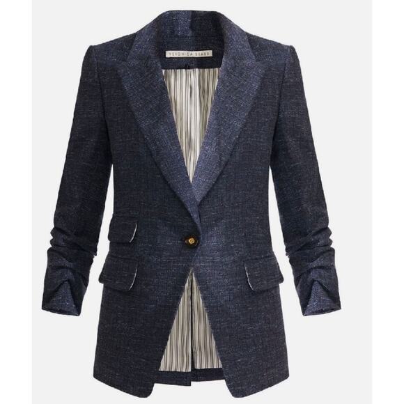 Veronica Beard Martel Navy Dickey Blazer Jacket Size 2 - Picture 9 of 16